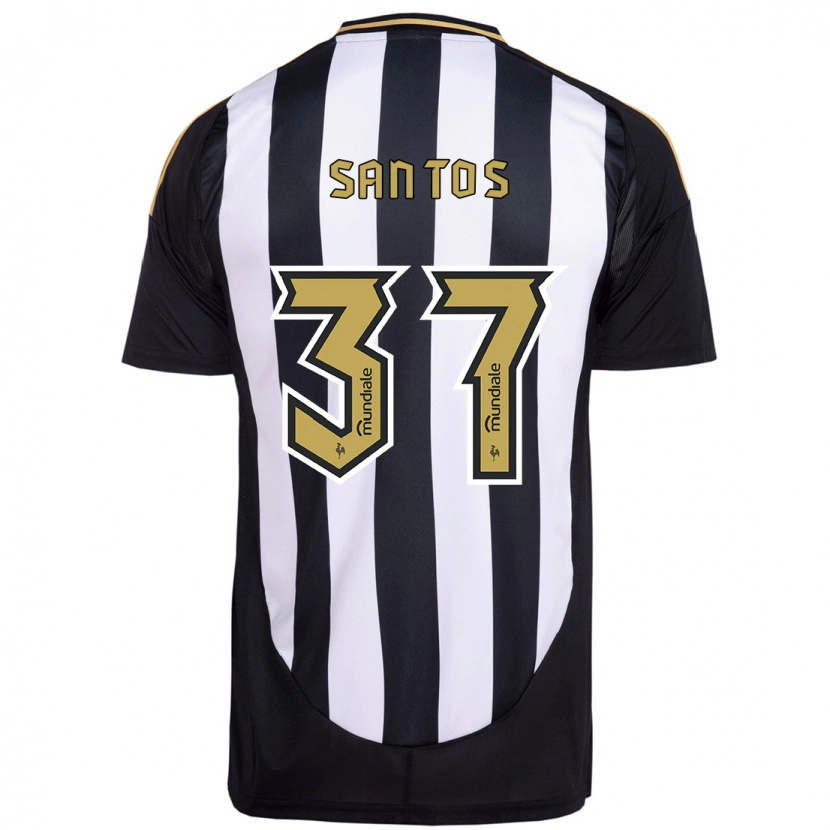 Danxen Men Júnior Santos #37 White Black Home Jersey 2025/26 T-Shirt