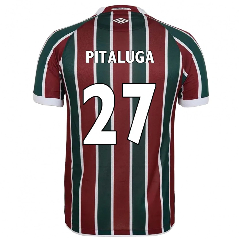 Danxen Men Marcelo Pitaluga #27 Green Maroon White Home Jersey 2025/26 T-Shirt