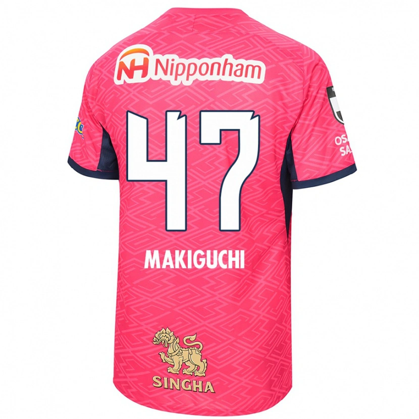 Danxen Men Kazuma Makiguchi #47 Sakura Pink White Home Jersey 2025/26 T-Shirt