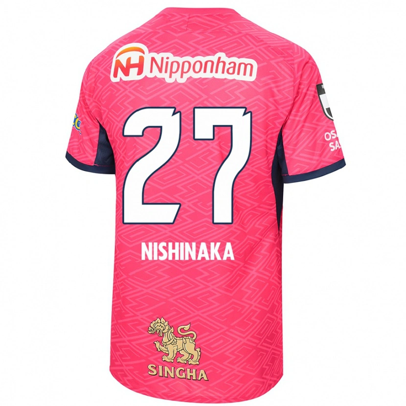 Danxen Men Maho Nishinaka #27 Sakura Pink White Home Jersey 2025/26 T-Shirt