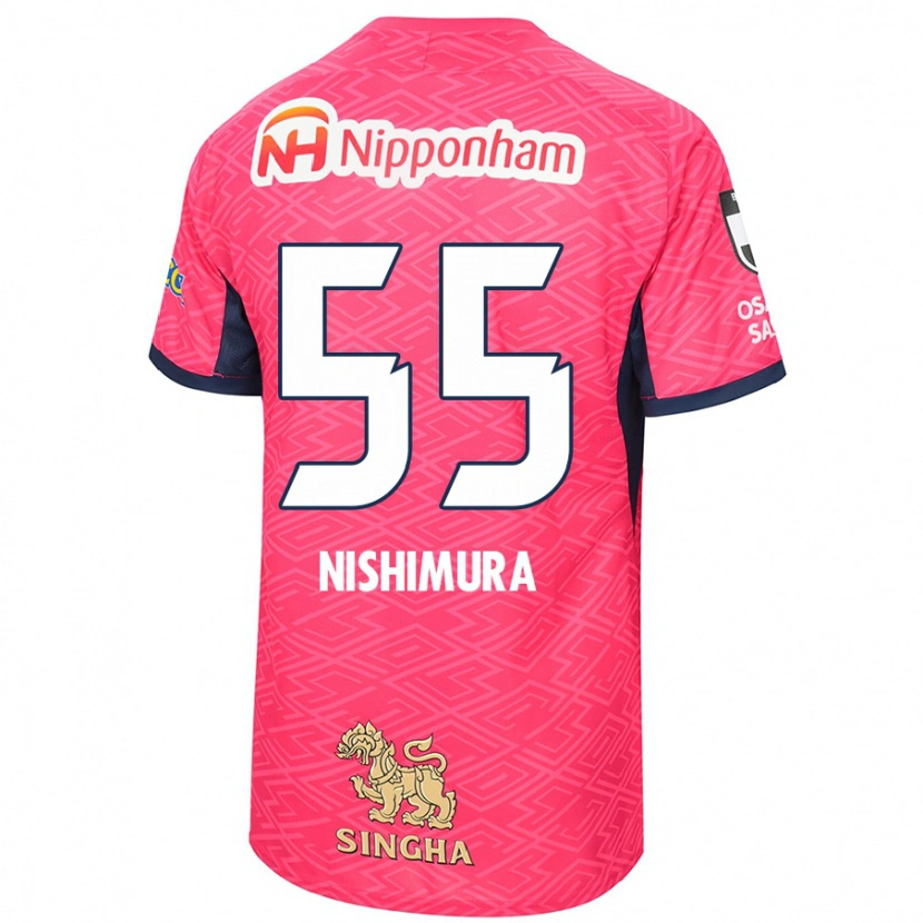 Danxen Men Subaru Nishimura #55 Sakura Pink White Home Jersey 2025/26 T-Shirt