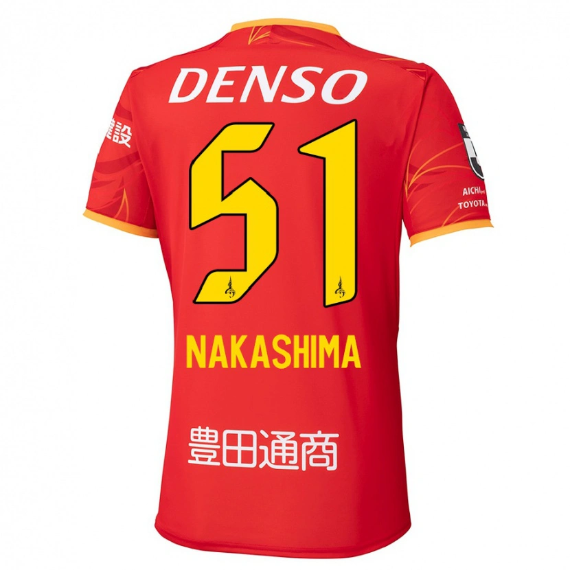 Danxen Men Shinichiro Nakashima #51 Red Yellow Home Jersey 2025/26 T-Shirt