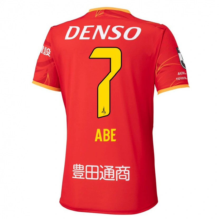 Danxen Men Hiroyuki Abe #7 Red Yellow Home Jersey 2025/26 T-Shirt