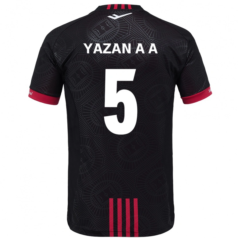 Danxen Men Yazan Al-Arab #5 Black Red Home Jersey 2025/26 T-Shirt