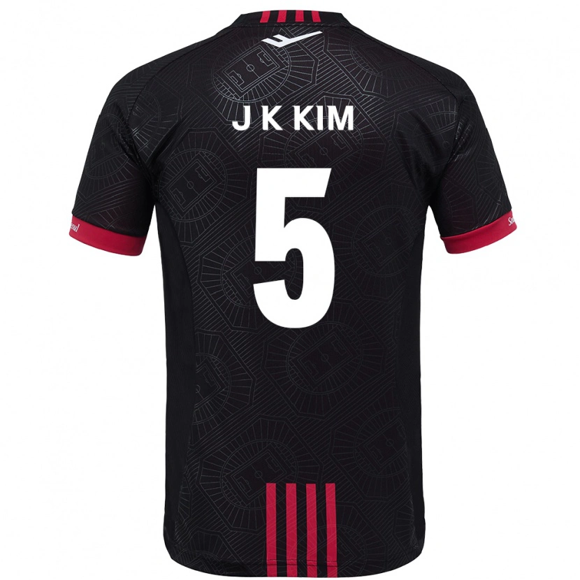 Danxen Men Jae-Kang Kim #5 Black Red Home Jersey 2025/26 T-Shirt