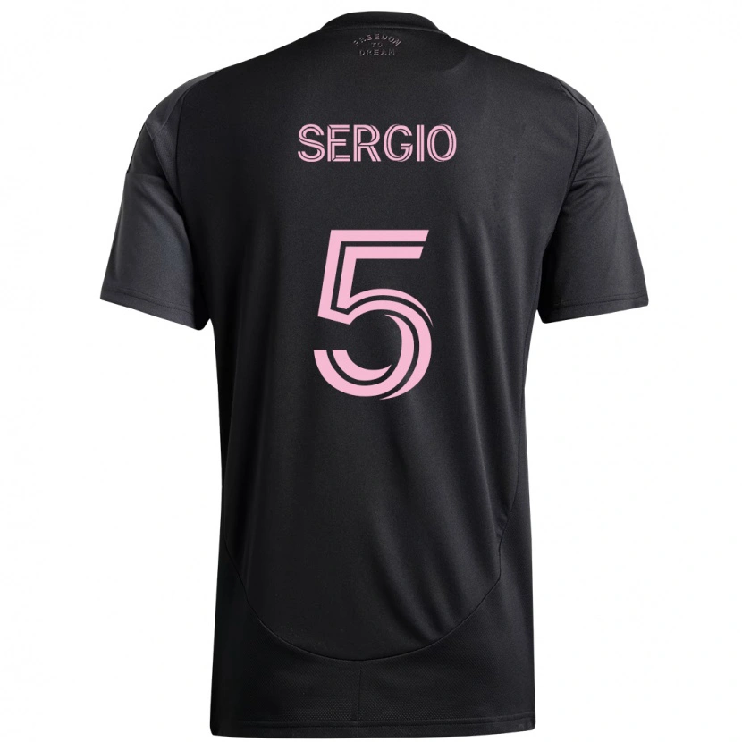 Danxen Men Sergio Busquets #5 Black Pink Away Jersey 2025/26 T-Shirt