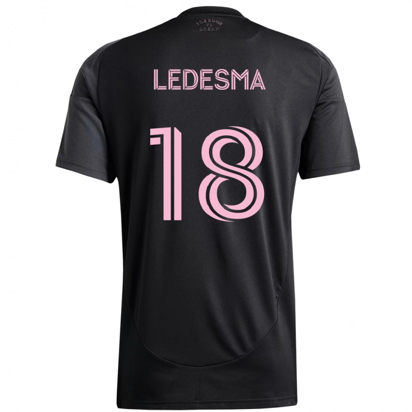 Danxen Men Santiago Ledesma #18 Black Pink Away Jersey 2025/26 T-Shirt