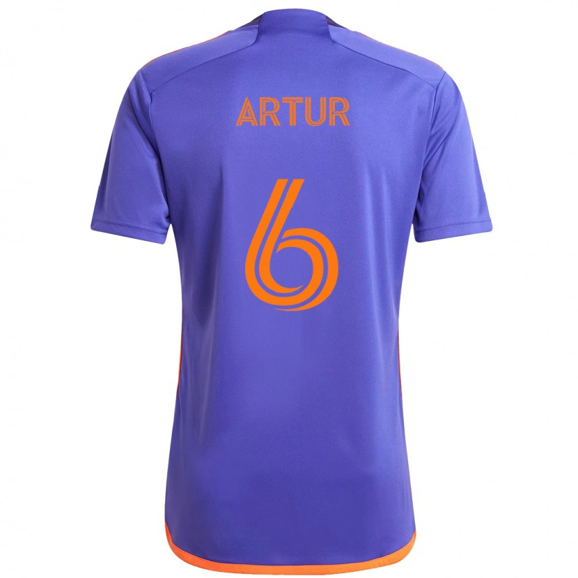 Danxen Men Artur #6 Purple  Orange Away Jersey 2025/26 T-Shirt