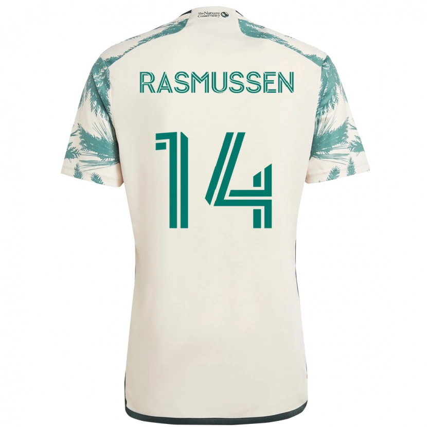 Danxen Men Justin Rasmussen #14 Beige Green Away Jersey 2025/26 T-Shirt