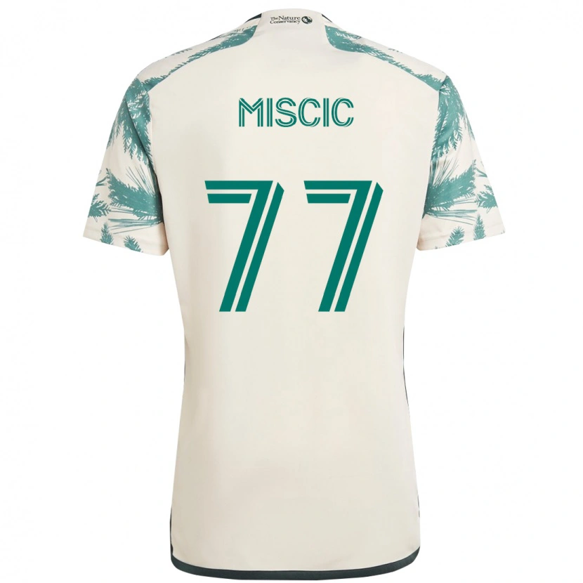 Danxen Men Selmir Miscic #77 Beige Green Away Jersey 2025/26 T-Shirt