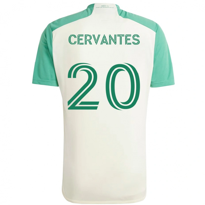 Danxen Men Aaron Cervantes #20 White Green Away Jersey 2025/26 T-Shirt