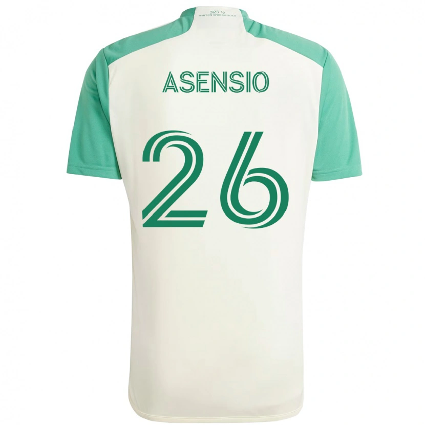 Danxen Men Charlie Asensio #26 White Green Away Jersey 2025/26 T-Shirt