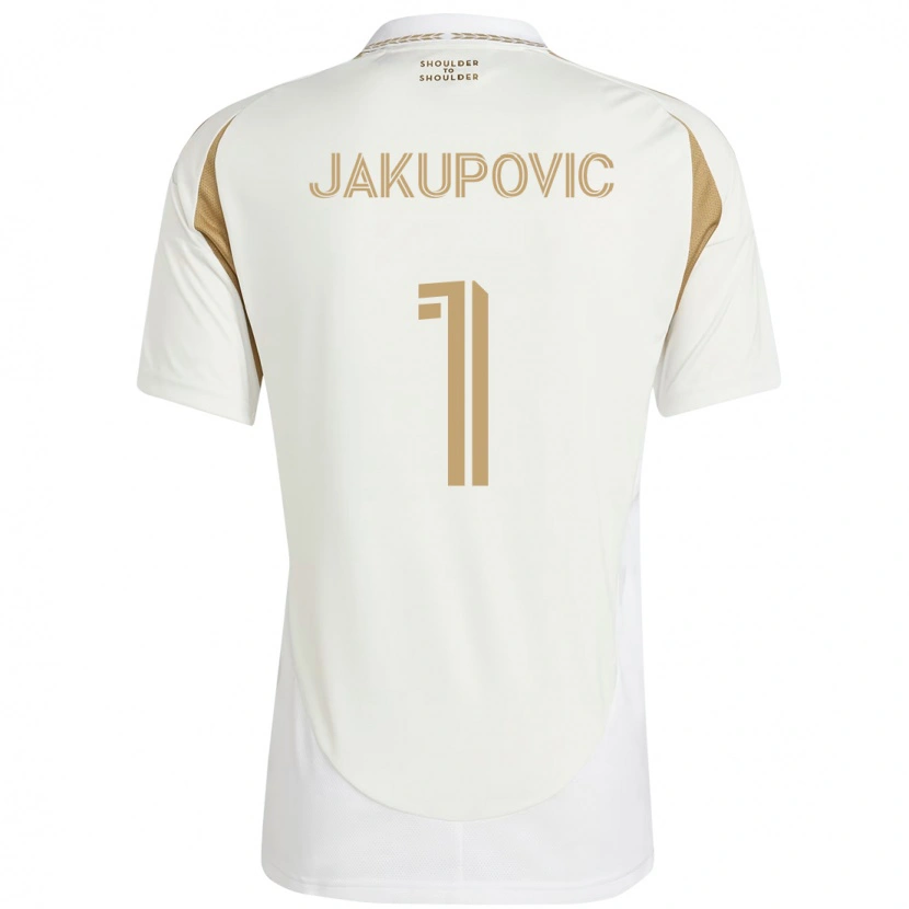 Danxen Men Eldin Jakupovic #1 White Brown Away Jersey 2025/26 T-Shirt