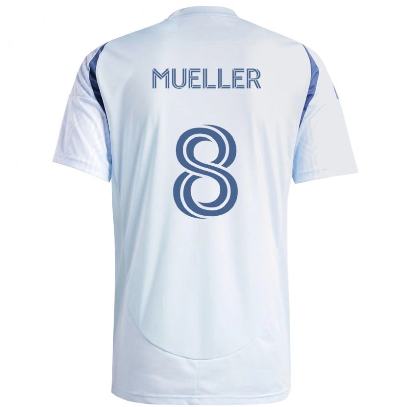 Danxen Men Chris Mueller #8 Light Sky Blueblue Away Jersey 2025/26 T-Shirt