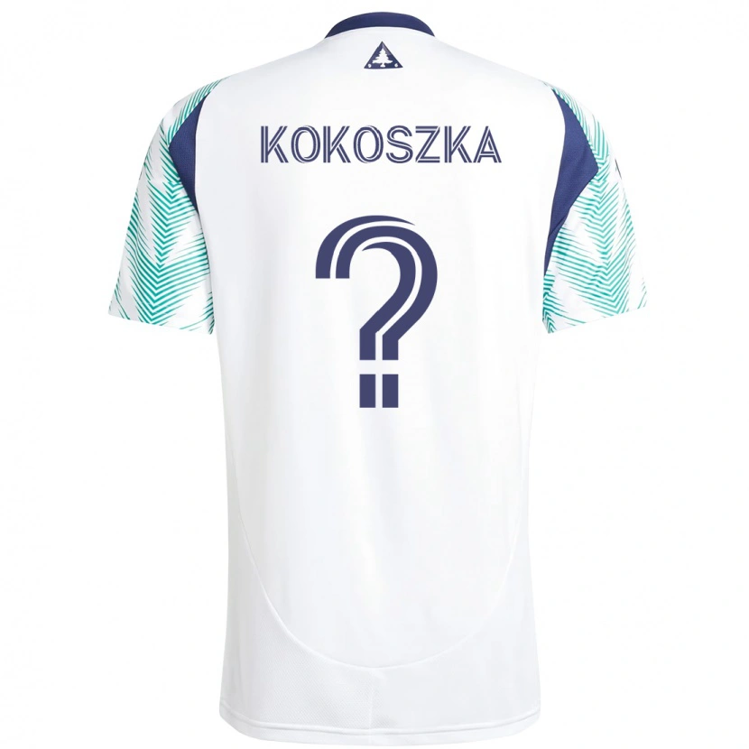 Danxen Men Ayden Kokoszka #0 White Blue Away Jersey 2025/26 T-Shirt