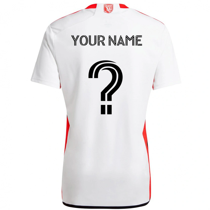 Danxen Men Your Name #0 White Red Away Jersey 2025/26 T-Shirt