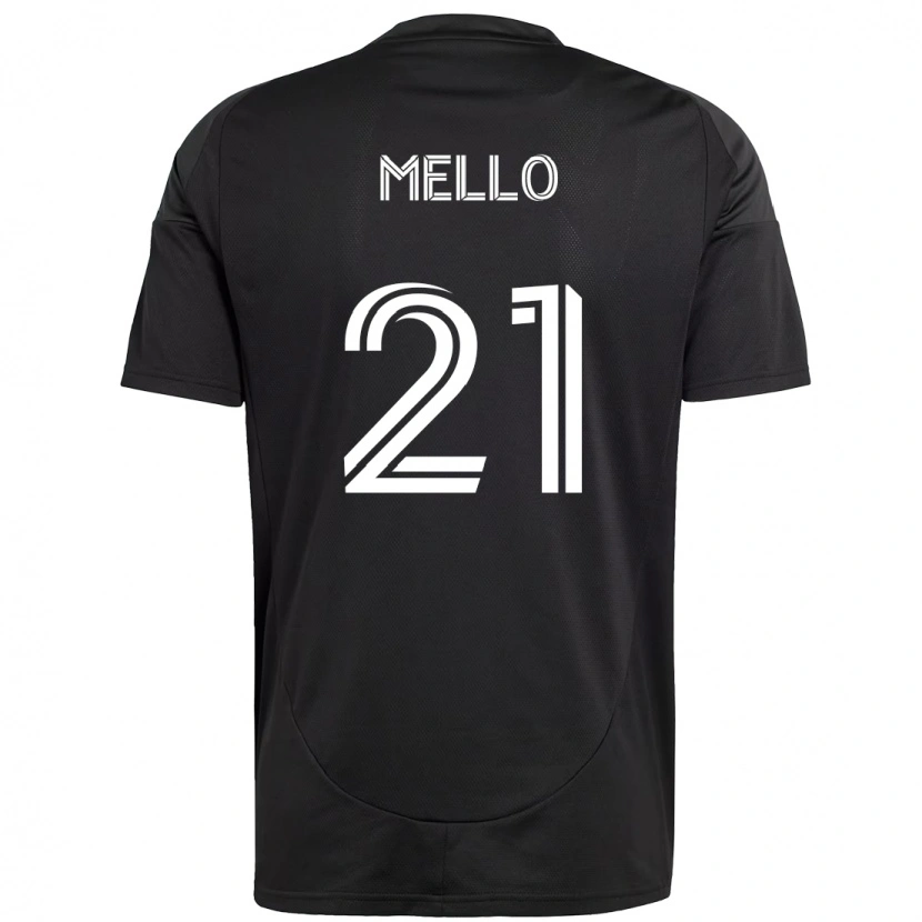 Danxen Men Vinicius Mello #21 Black White Away Jersey 2025/26 T-Shirt