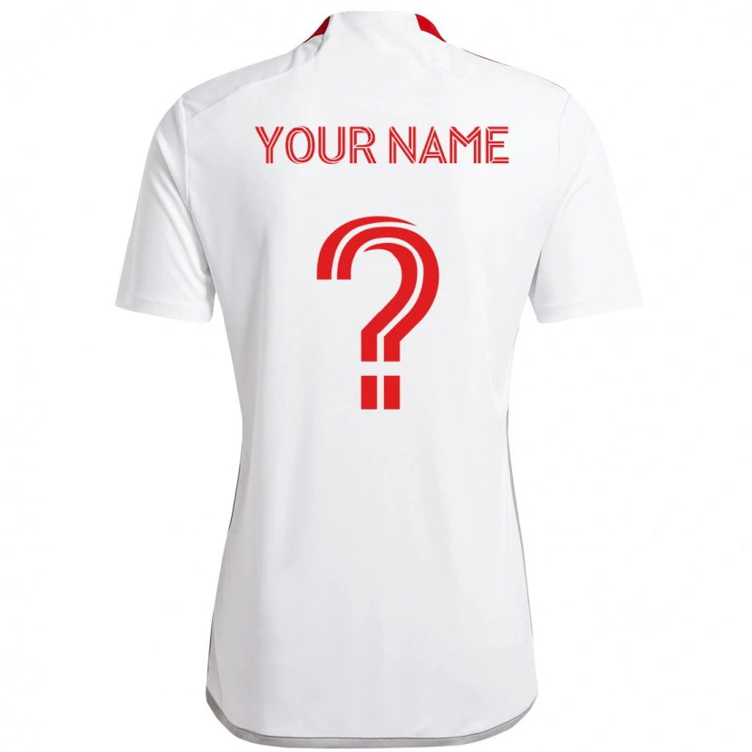 Danxen Men Your Name #0 White Red Away Jersey 2025/26 T-Shirt