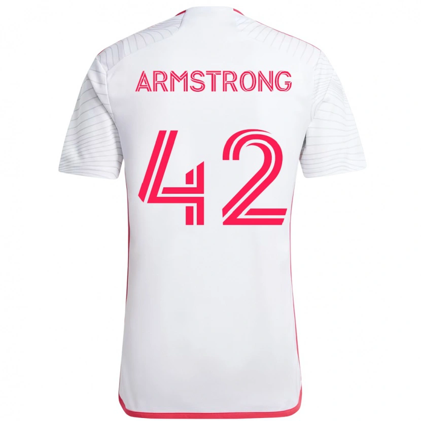 Danxen Men Ezra Armstrong #42 White Magenta Away Jersey 2025/26 T-Shirt