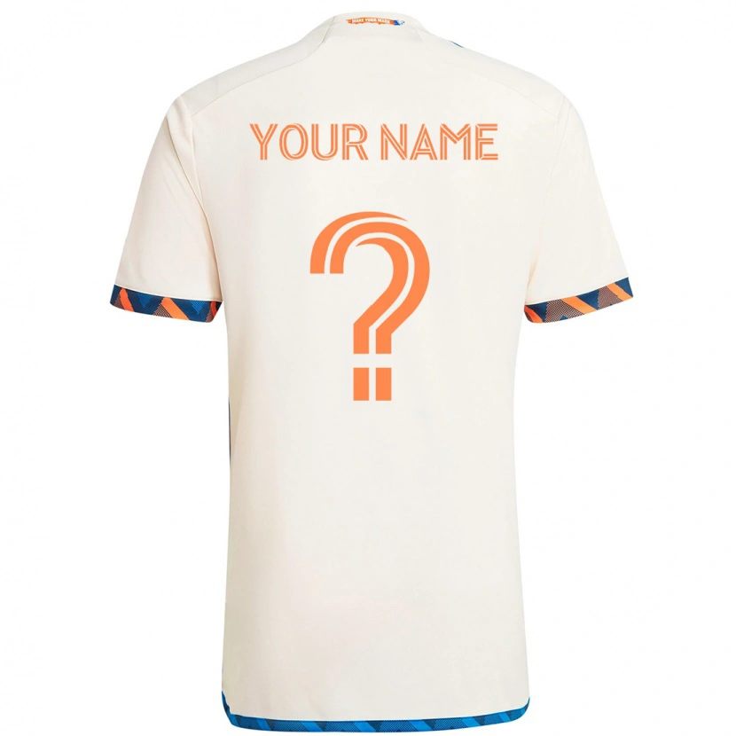 Danxen Men Your Name #0 White Blue Orange Away Jersey 2025/26 T-Shirt