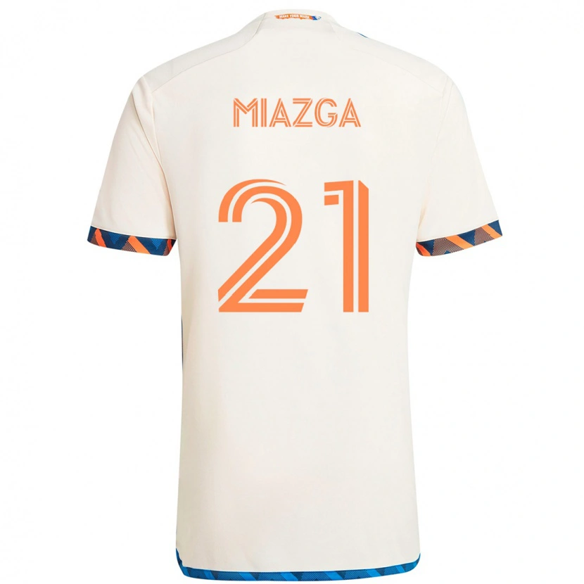 Danxen Men Matt Miazga #21 White Blue Orange Away Jersey 2025/26 T-Shirt