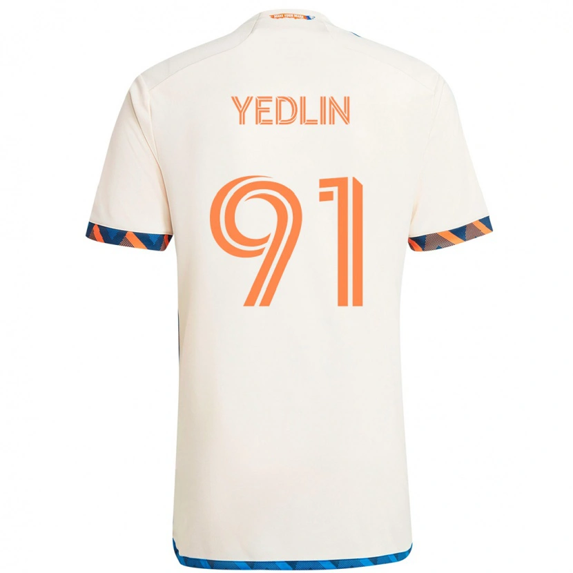 Danxen Men Deandre Yedlin #91 White Blue Orange Away Jersey 2025/26 T-Shirt