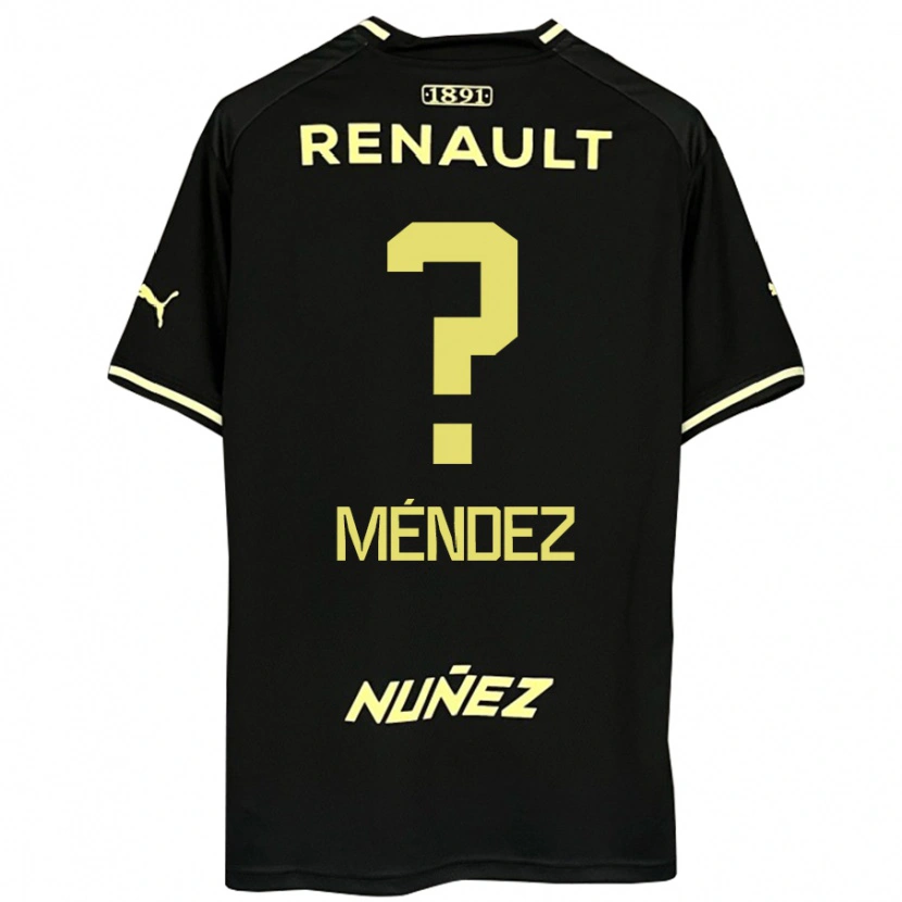 Danxen Men Diego Méndez #0 Black Yellow Away Jersey 2025/26 T-Shirt