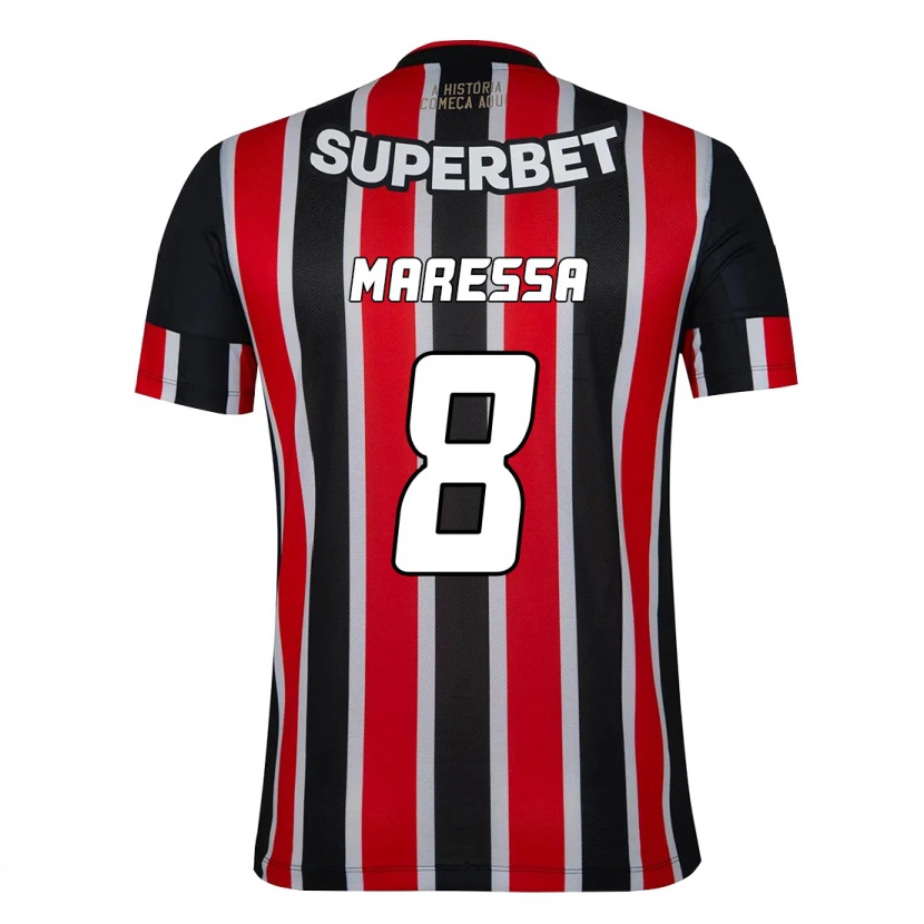 Danxen Men Maressa #8 Black Red Away Jersey 2025/26 T-Shirt