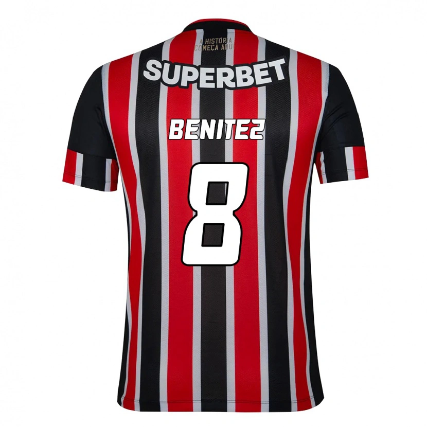 Danxen Men Martin Benitez #8 Black Red Away Jersey 2025/26 T-Shirt