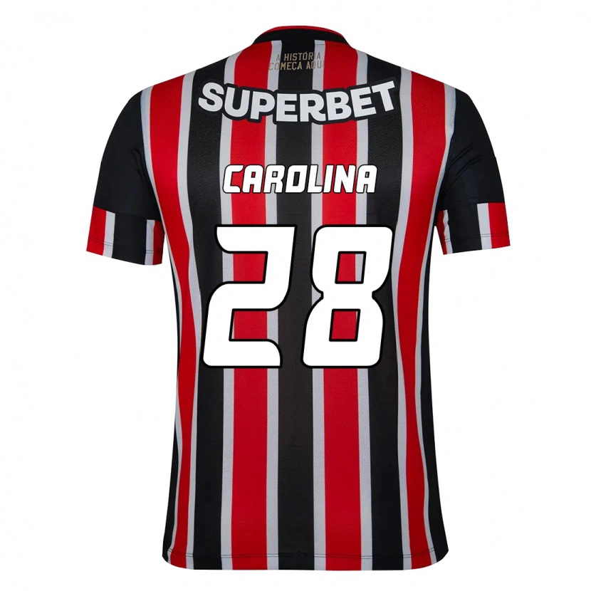 Danxen Men Ana Carolina #28 Black Red Away Jersey 2025/26 T-Shirt