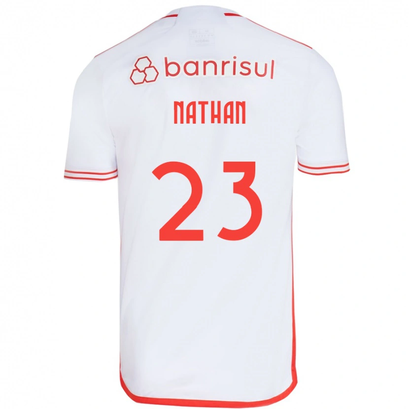 Danxen Men Nathan #23 White Red Away Jersey 2025/26 T-Shirt