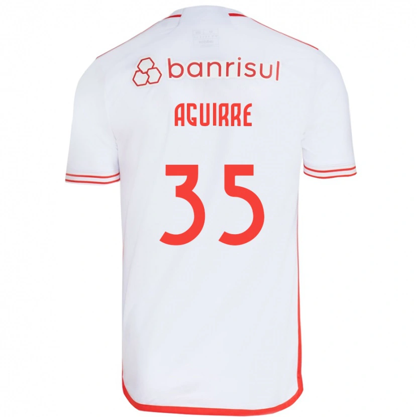 Danxen Men Braian Aguirre #35 White Red Away Jersey 2025/26 T-Shirt