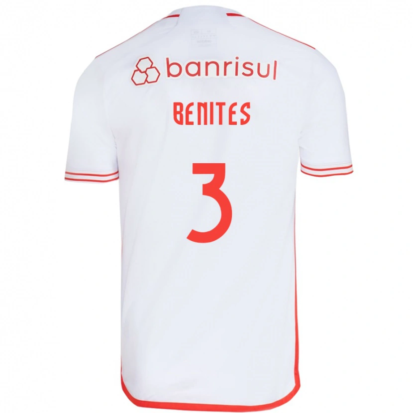 Danxen Men Bruna Benites #3 White Red Away Jersey 2025/26 T-Shirt