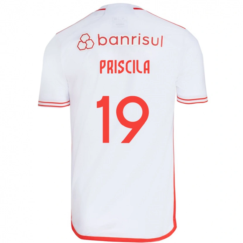 Danxen Men Priscila #19 White Red Away Jersey 2025/26 T-Shirt