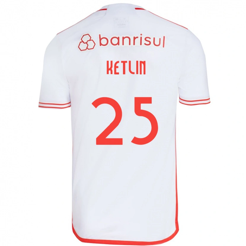 Danxen Men Ketlin #25 White Red Away Jersey 2025/26 T-Shirt