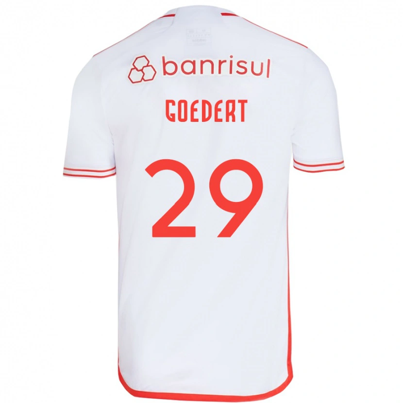 Danxen Men Alice Goedert #29 White Red Away Jersey 2025/26 T-Shirt