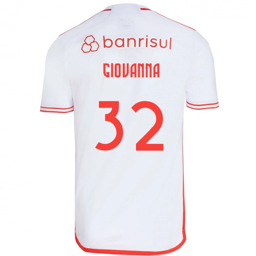 Danxen Men Giulia Giovanna #32 White Red Away Jersey 2025/26 T-Shirt