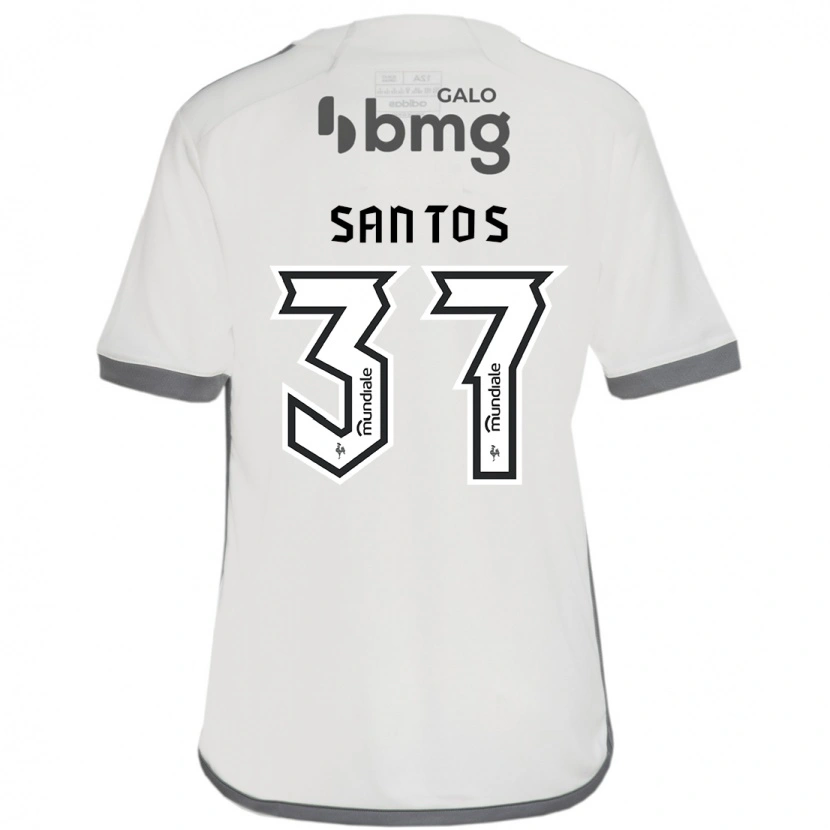 Danxen Men Júnior Santos #37 Off White Away Jersey 2025/26 T-Shirt