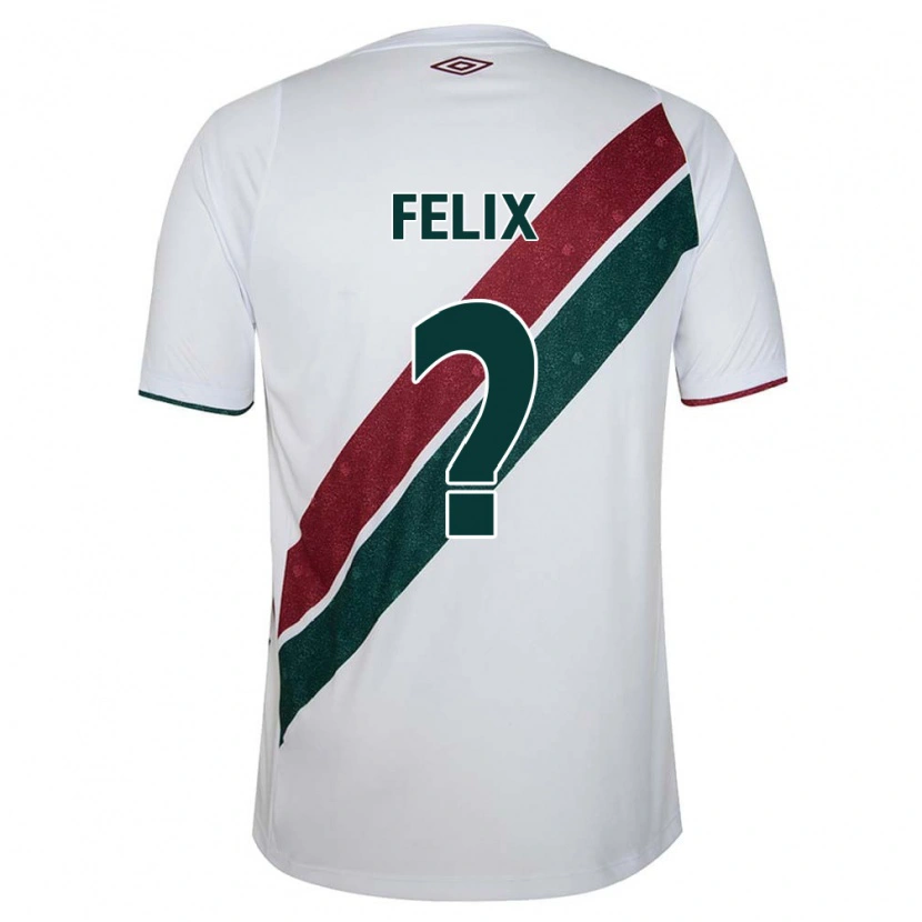 Danxen Men Gustavo Felix #0 White Green Maroon Away Jersey 2025/26 T-Shirt