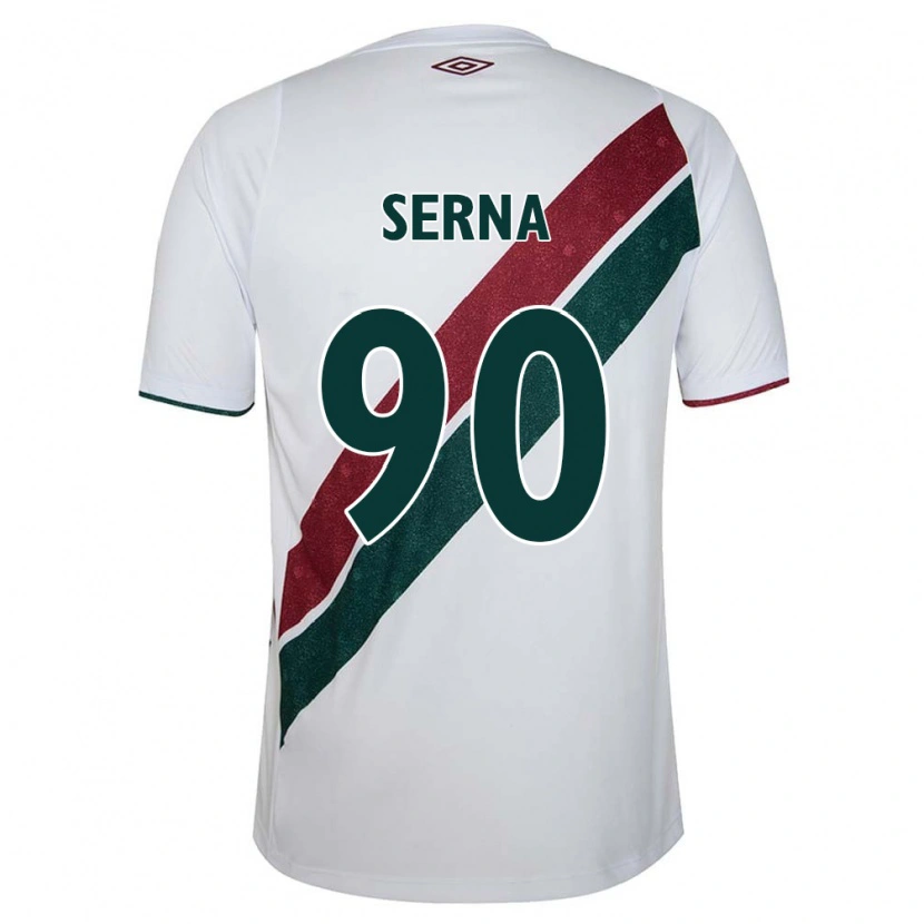 Danxen Men Kevin Serna #90 White Green Maroon Away Jersey 2025/26 T-Shirt