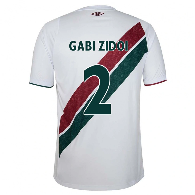 Danxen Men Gabi Zidoi #2 White Green Maroon Away Jersey 2025/26 T-Shirt