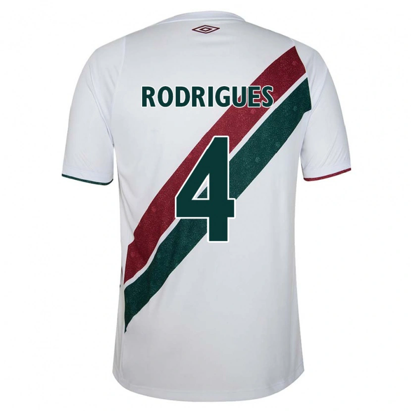 Danxen Men Nath Rodrigues #4 White Green Maroon Away Jersey 2025/26 T-Shirt