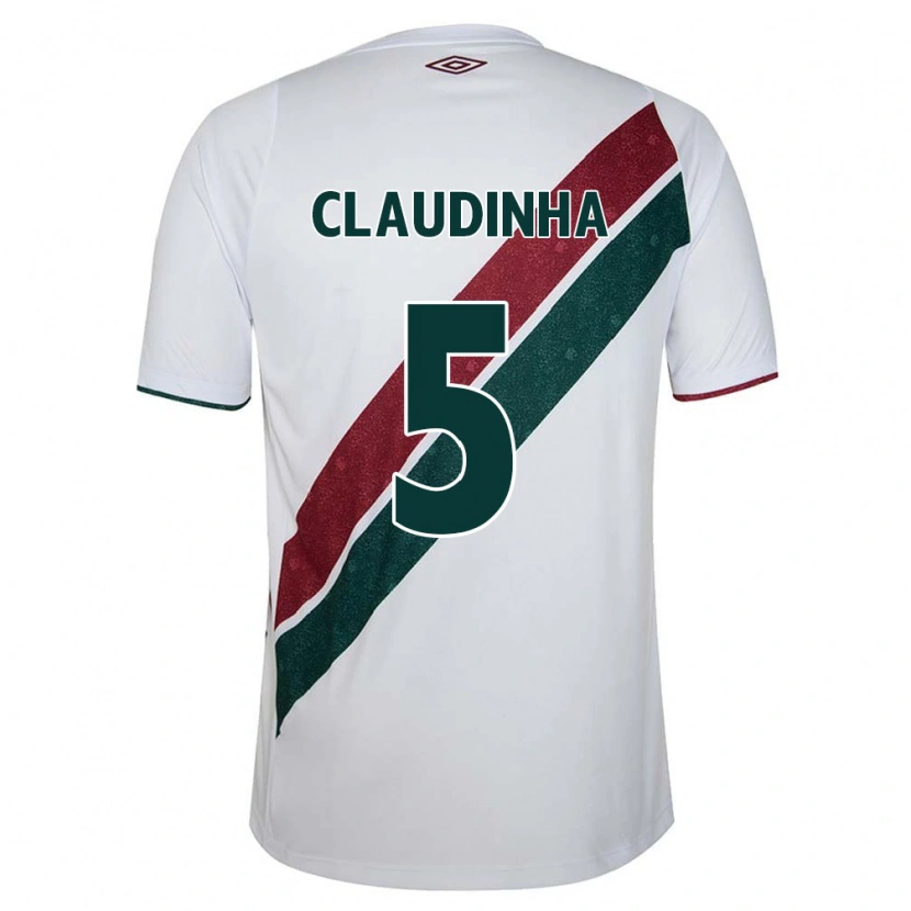 Danxen Men Claudinha #5 White Green Maroon Away Jersey 2025/26 T-Shirt