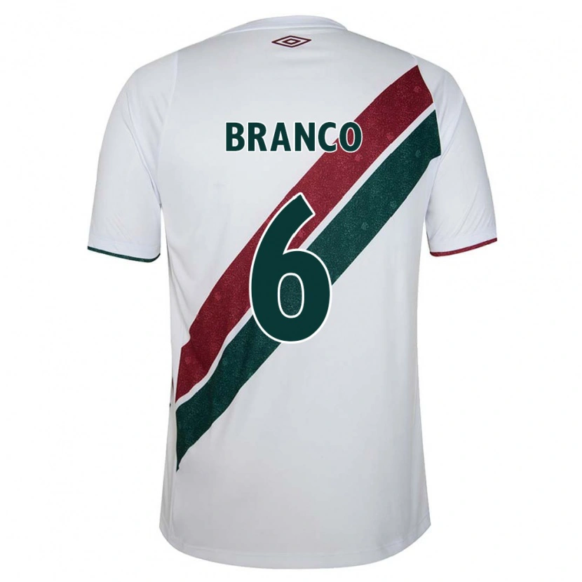 Danxen Men Nath Branco #6 White Green Maroon Away Jersey 2025/26 T-Shirt