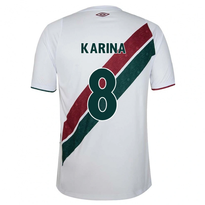 Danxen Men Karina #8 White Green Maroon Away Jersey 2025/26 T-Shirt