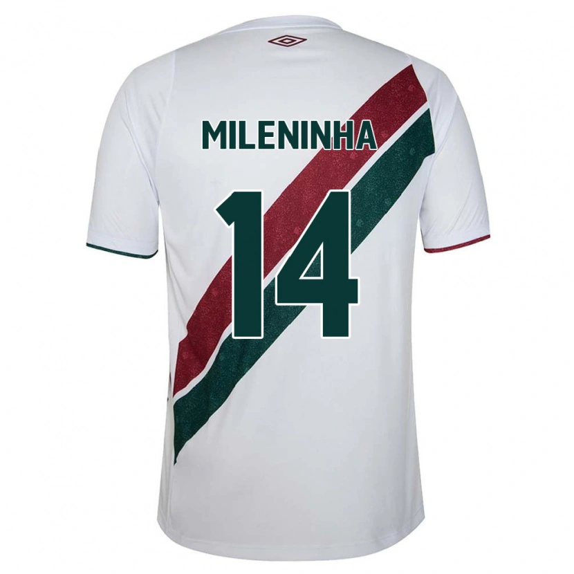 Danxen Men Mileninha #14 White Green Maroon Away Jersey 2025/26 T-Shirt