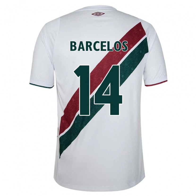 Danxen Men Danilo Barcelos #14 White Green Maroon Away Jersey 2025/26 T-Shirt