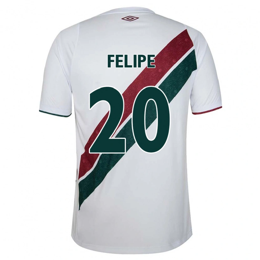 Danxen Men Yago Felipe #20 White Green Maroon Away Jersey 2025/26 T-Shirt