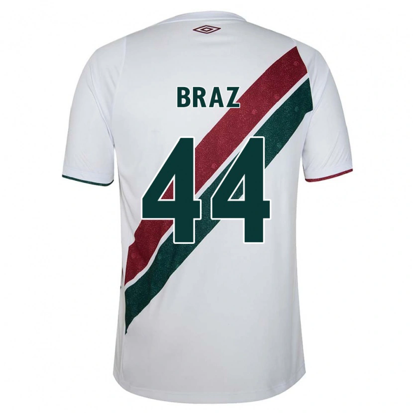 Danxen Men David Braz #44 White Green Maroon Away Jersey 2025/26 T-Shirt