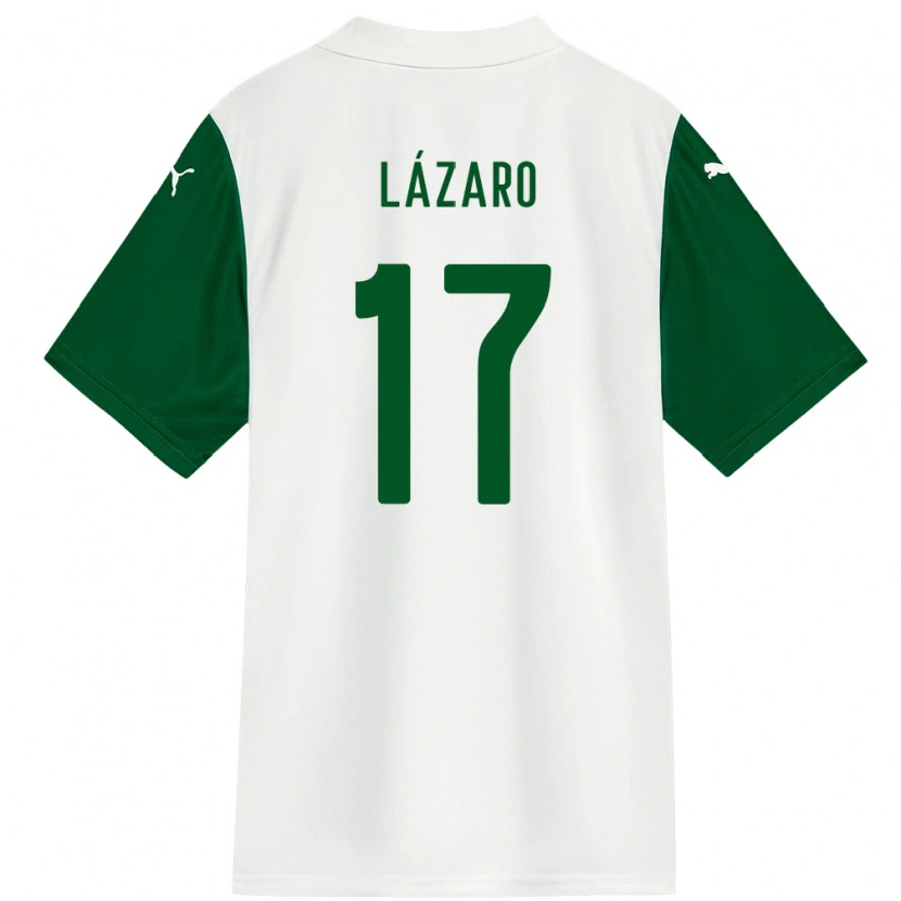 Danxen Men Lazaro #17 White Green Away Jersey 2025/26 T-Shirt